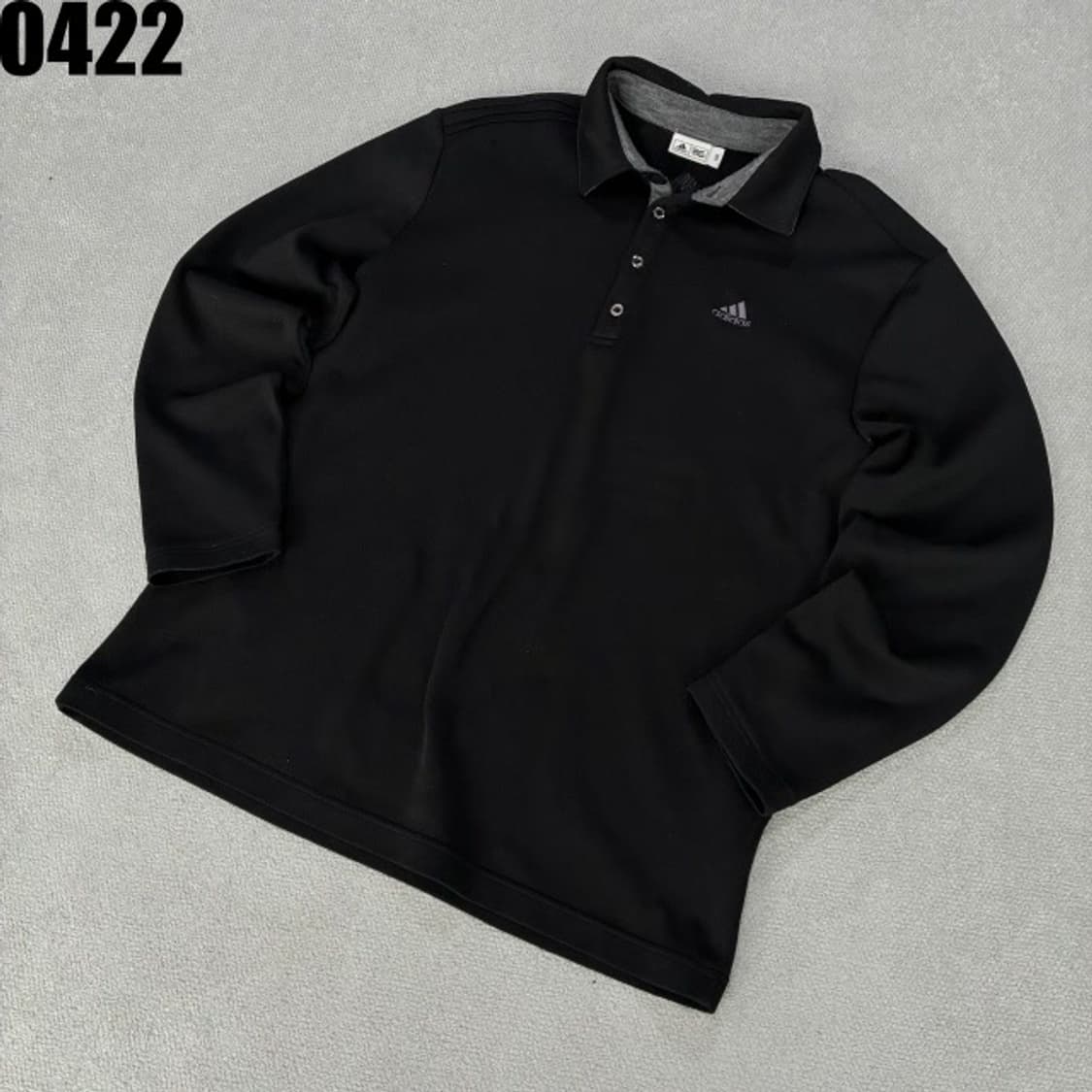 아디다스 블랙 긴팔 폴로티 L 상품이미지1