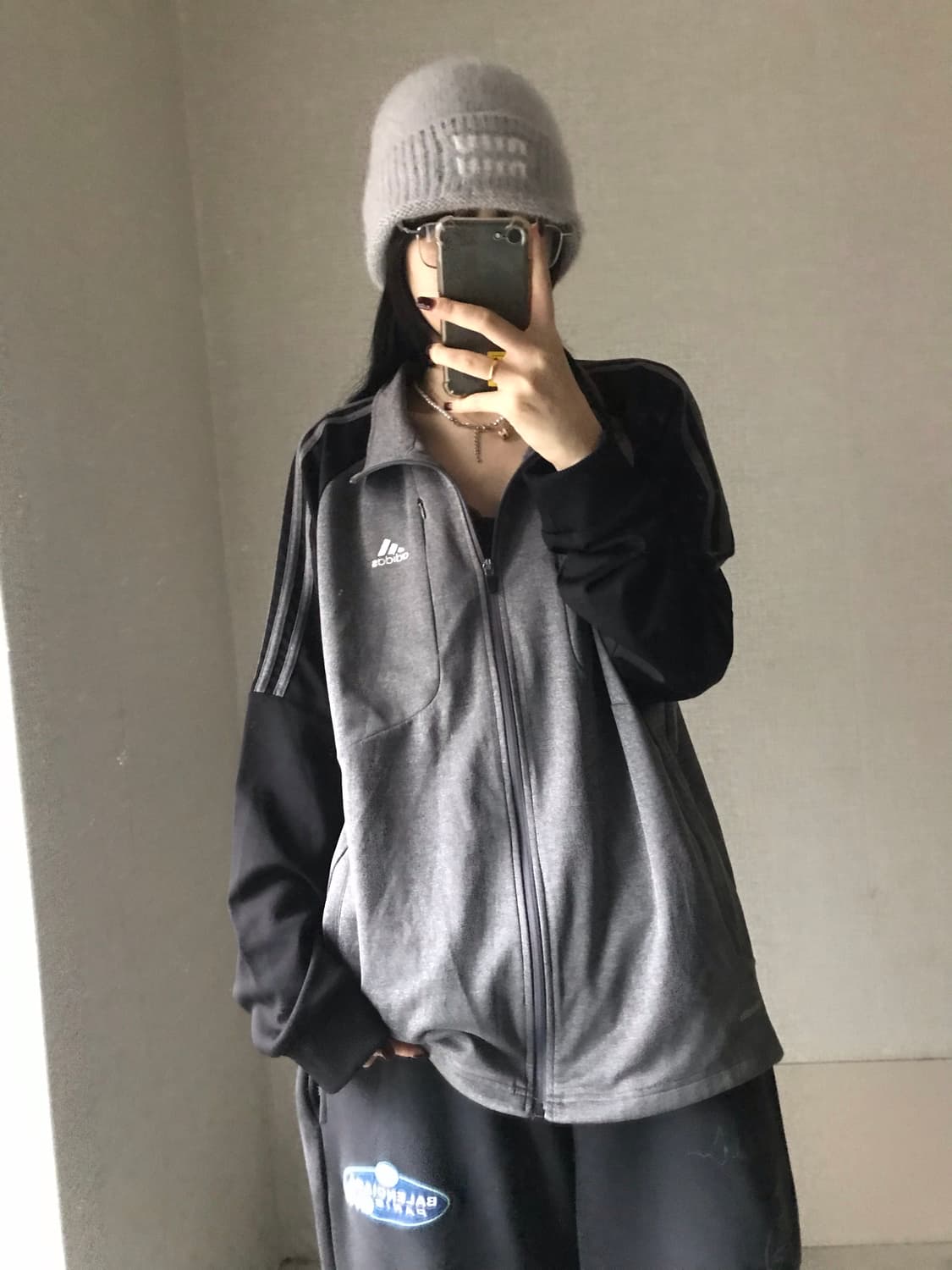 아디다스 블랙 그레이 나그랑 져지 상품이미지4
