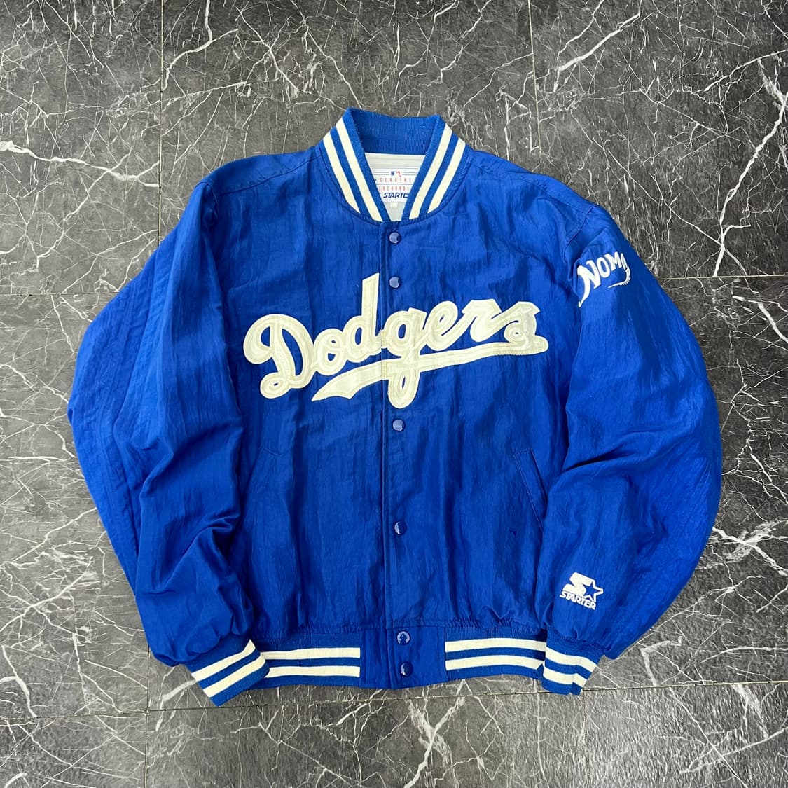 제뉴인 머천다이즈 BY 스타터 LA 다저스 사틴 바시티 자켓 상품이미지1