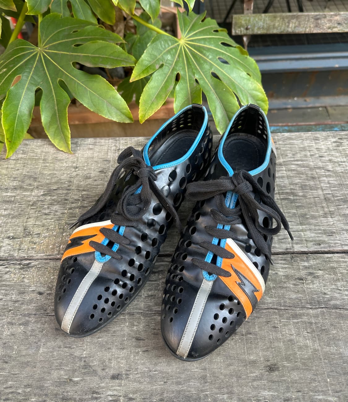 Prada Vintage Lightning Cut-Out Sneakers 상품이미지1