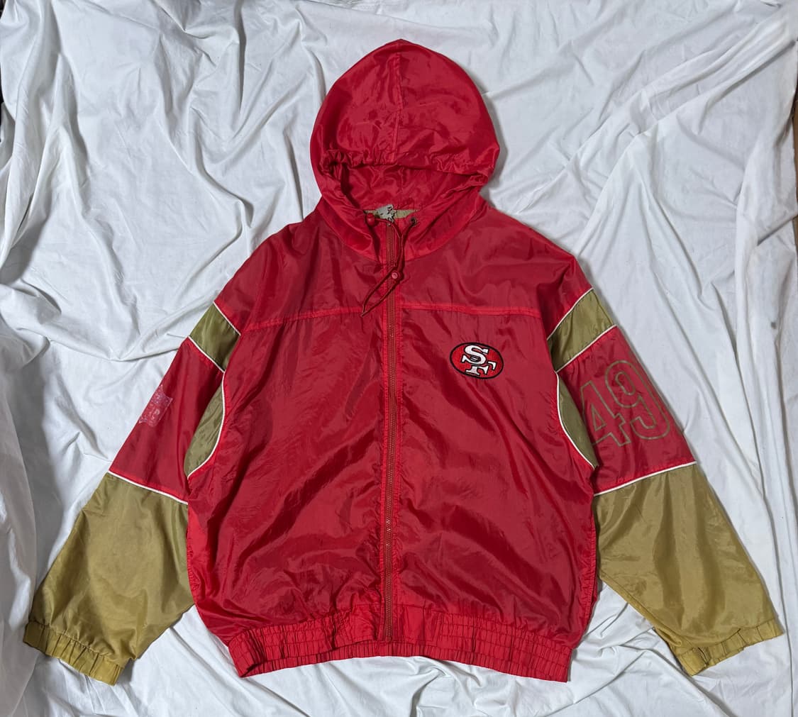 90s 스타터 nfl 샌프란시스코 49ers 윈드브레이커 바람막이 상품이미지1