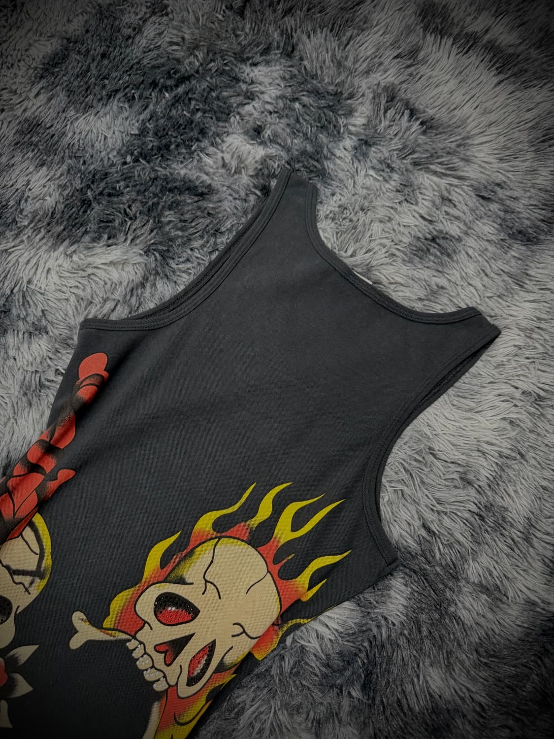 Ed Hardy 스컬 큐빅 블랙 슬리브리스 상품이미지6