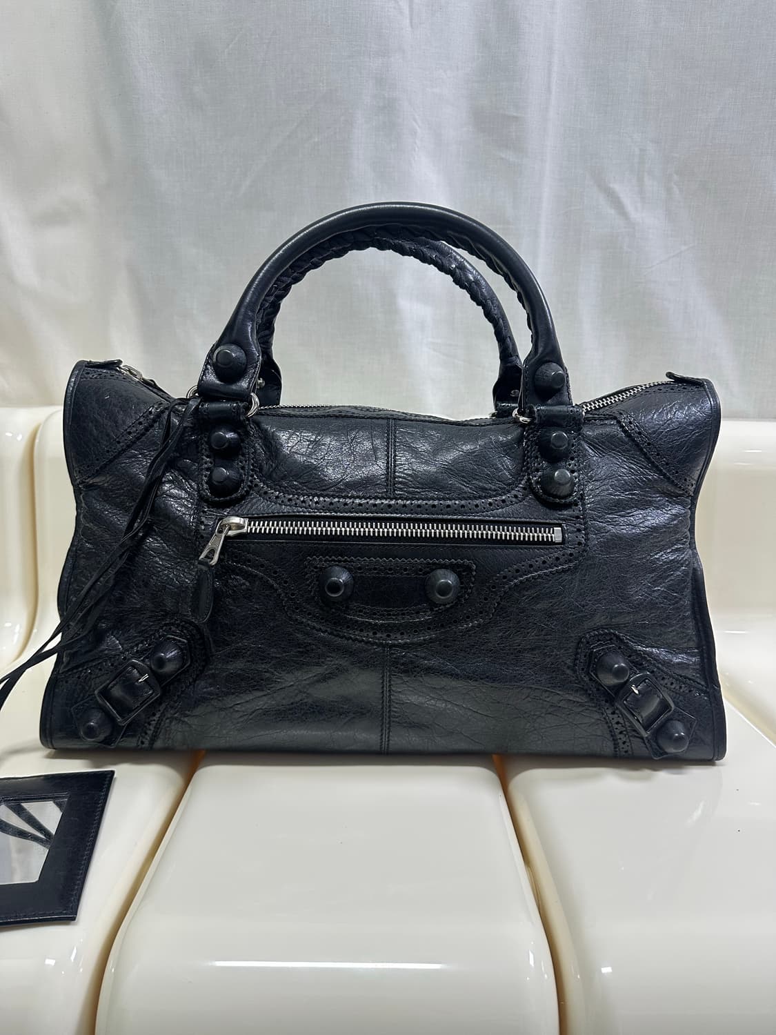 [A 정품] 발렌시아가 시티 모터백 라지 블랙 상품이미지8