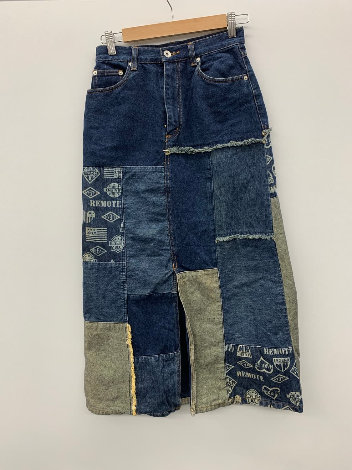 C.a.t jeans 프린팅 데님 롱스커트 상품이미지4