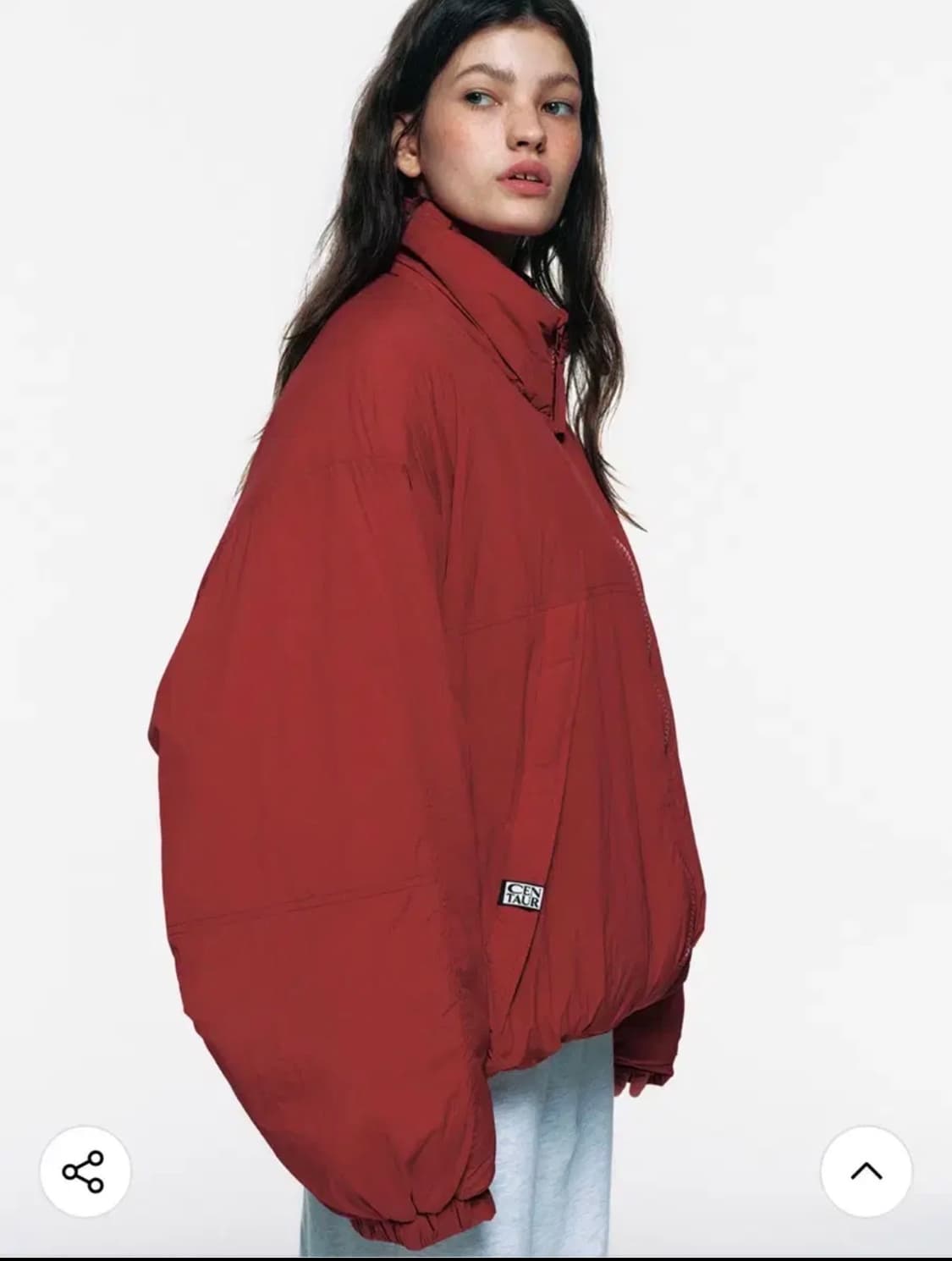 [새상품] 센토르 오버핏 패딩 점퍼 레드 상품이미지3