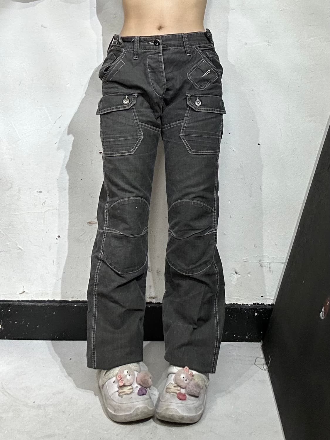 90s 지스타 G star 워싱 바이커 진 흑청 카고 데님 청바지  상품이미지2