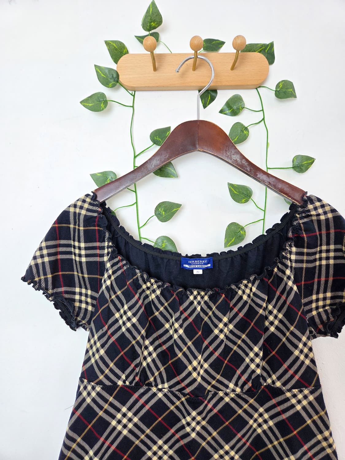burberry blue label 다크네이비 체크 탑 상품이미지4