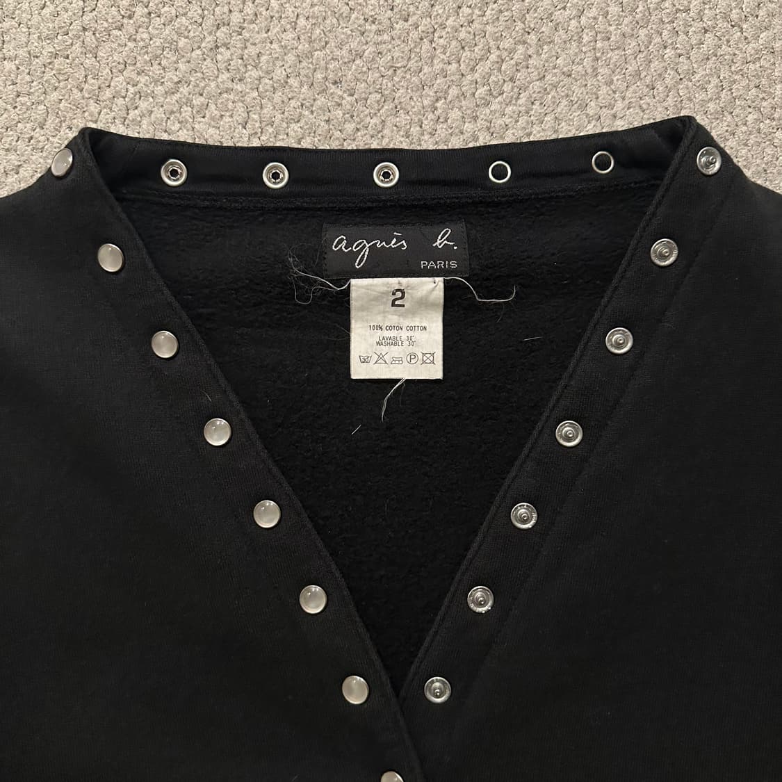 90s 아네스베 agnes b 코튼 가디건 상품이미지3