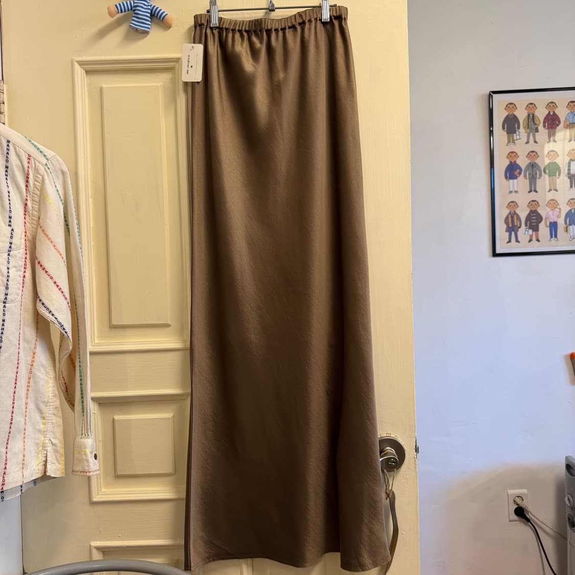 실키 밴딩 롱스커트 상품이미지1