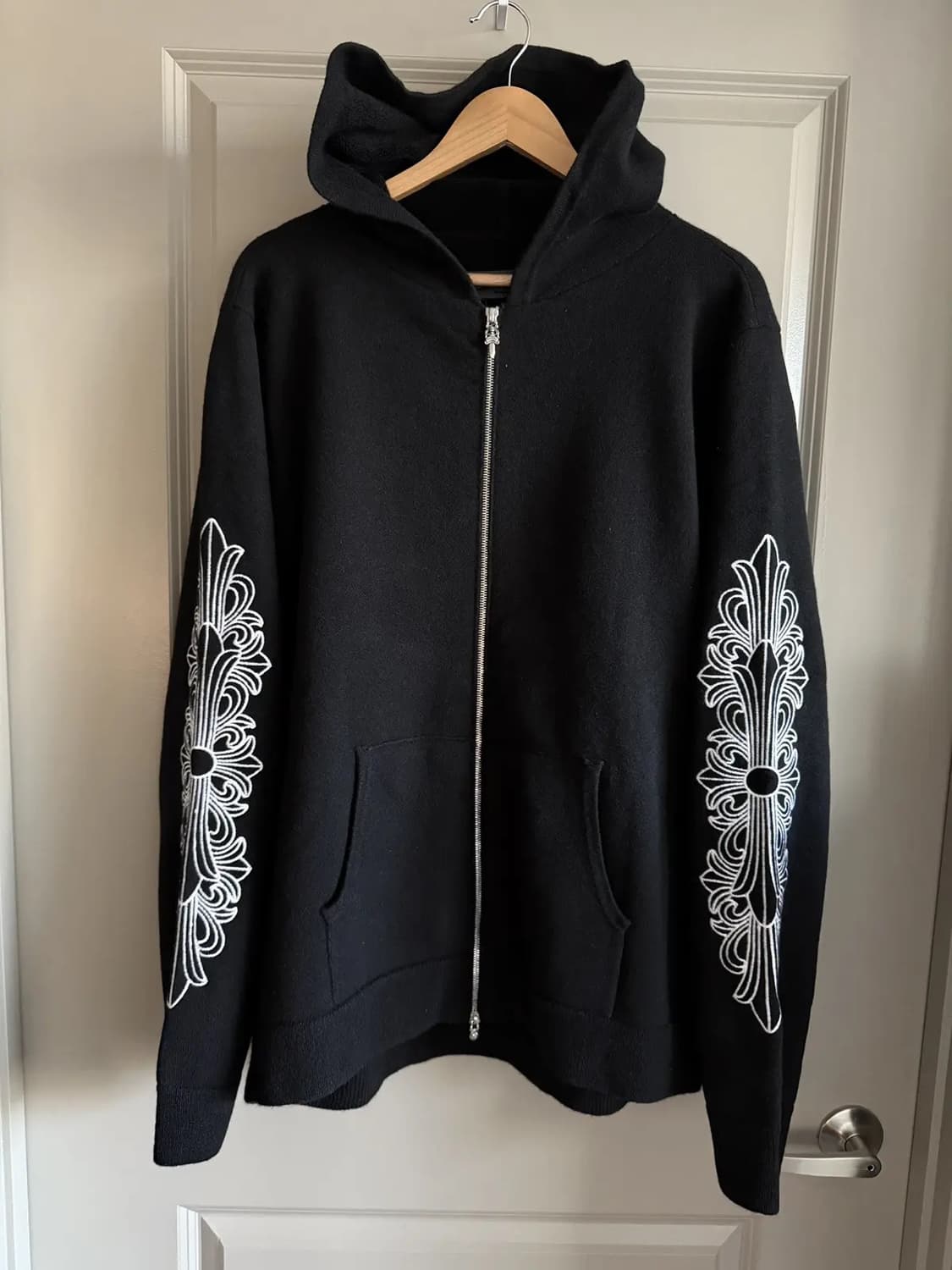 새상품)크롬하츠 캐시미어 플로랄 후드집업 상품이미지1