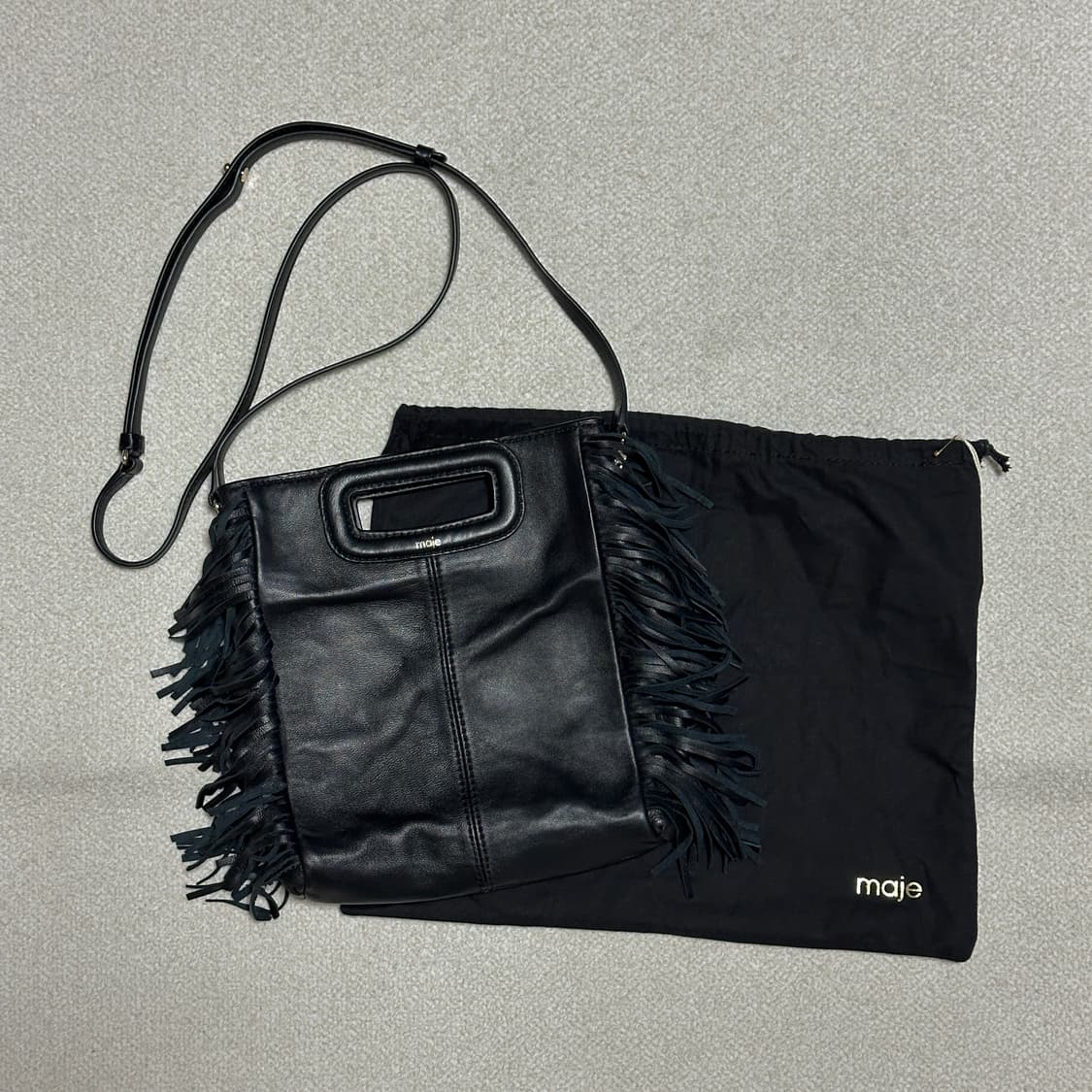 마쥬 프린지 레더 크로스백 상품이미지1