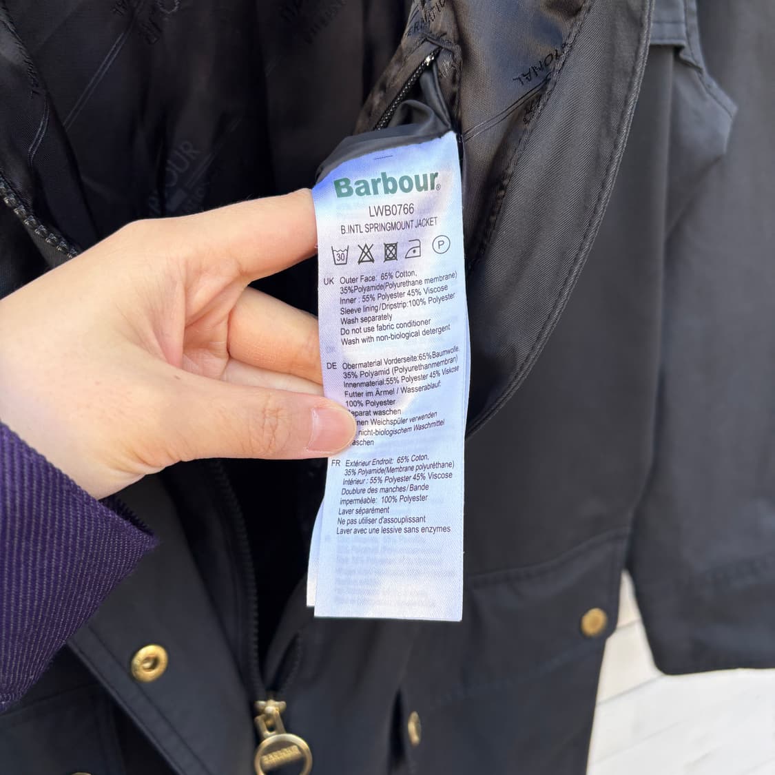 Barbour 바버 인터네셔널 워터프루프 코트 자켓 상품이미지5