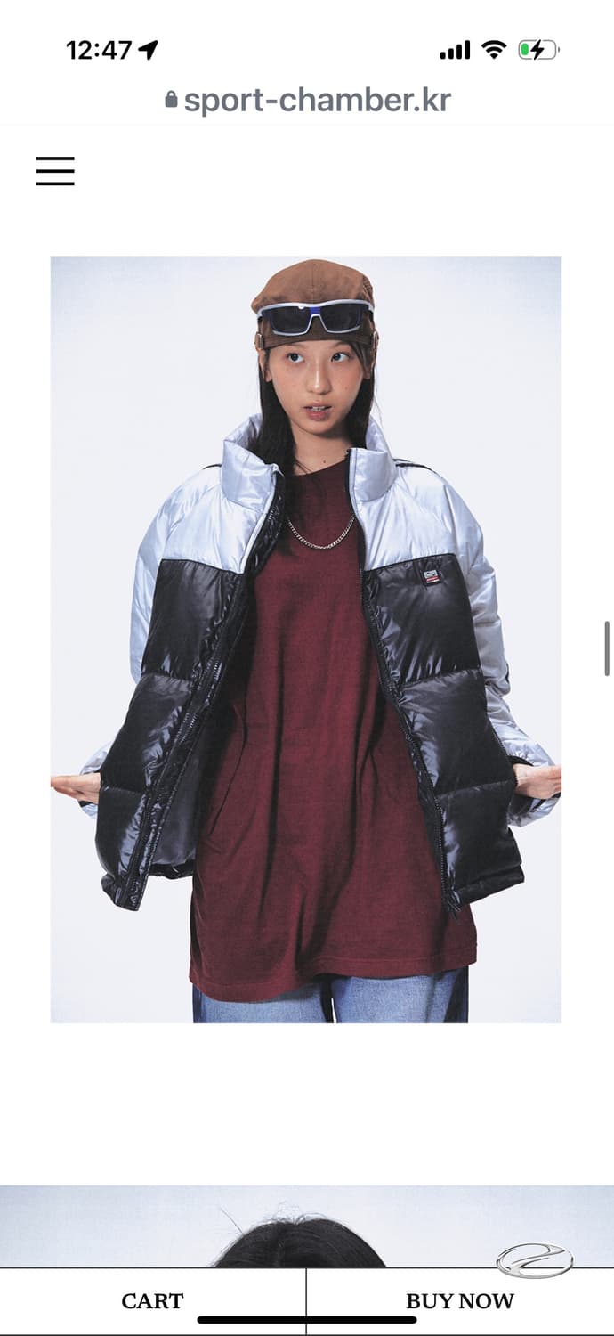 SPORT CHAMBER 덕다운 패딩 자켓 블랙 상품이미지2