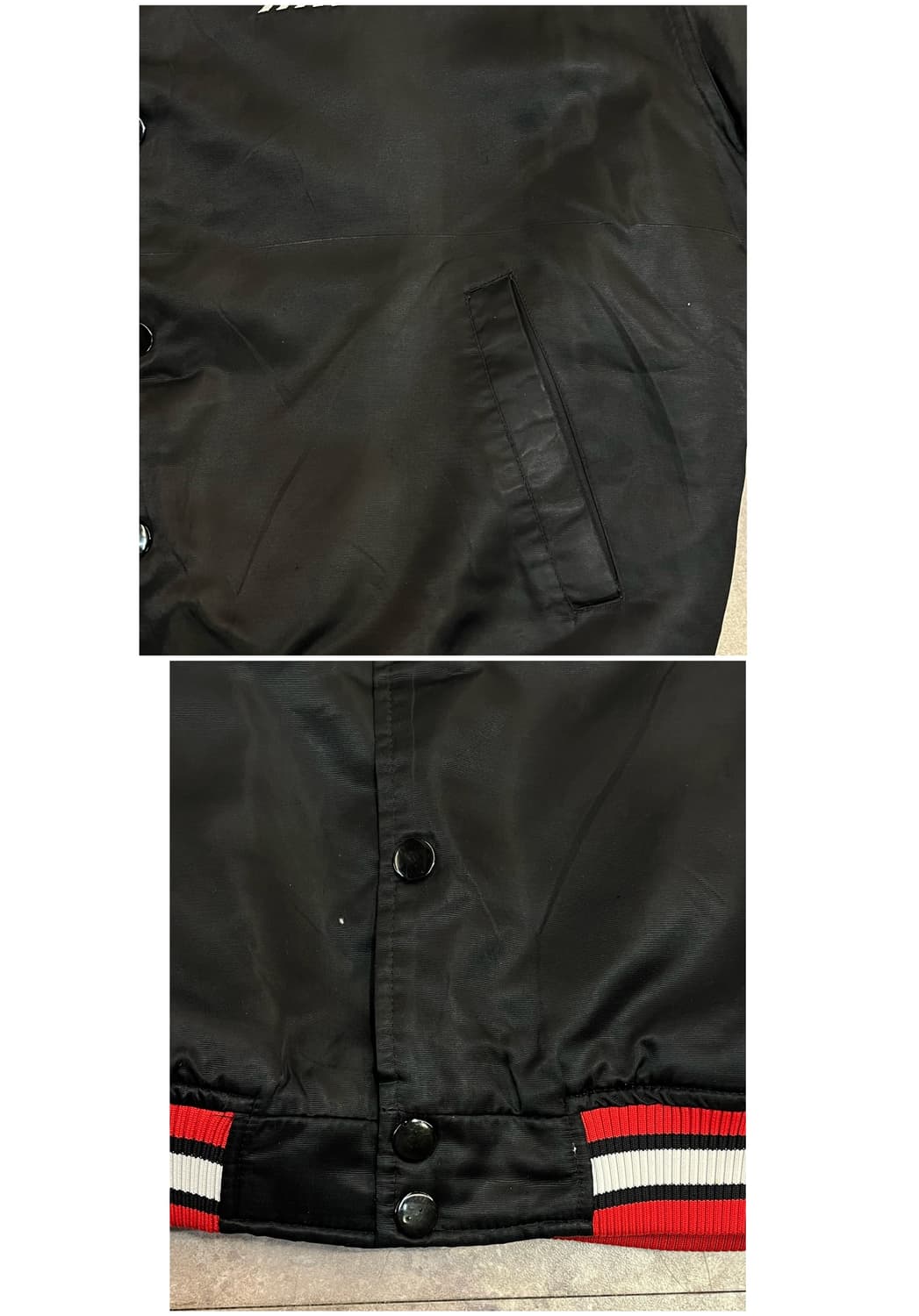 퓨마 NBA 포틀랜드 새틴 바시티 자켓 블랙 L #csz2303 상품이미지5