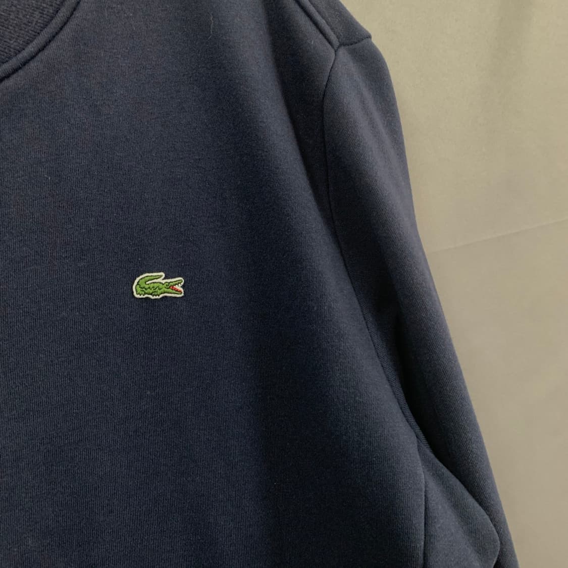XL 라코스테 로고 패치 바시티 스타디움 스웻 자켓 상품이미지3