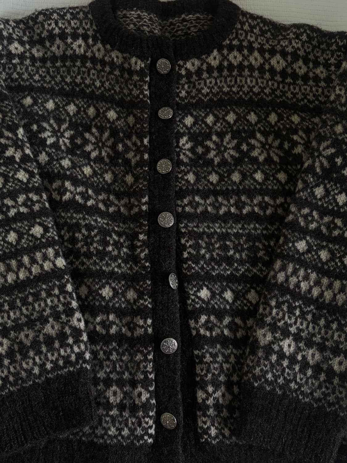 모리노가토 일본 빈티지 노르딕 니트 가디건 상품이미지2