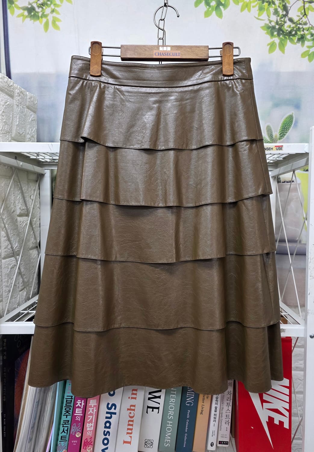 오브제 여성치마 27 에코레더 티어드 여성스커트 WM20 상품이미지1