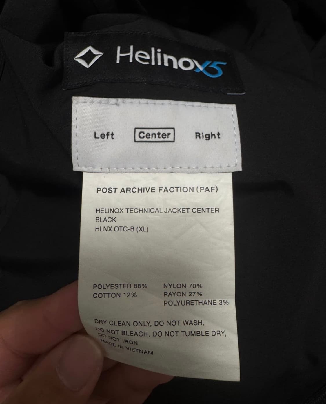 PAF x 헬리녹스 테크니컬 자켓 XL 상품이미지2