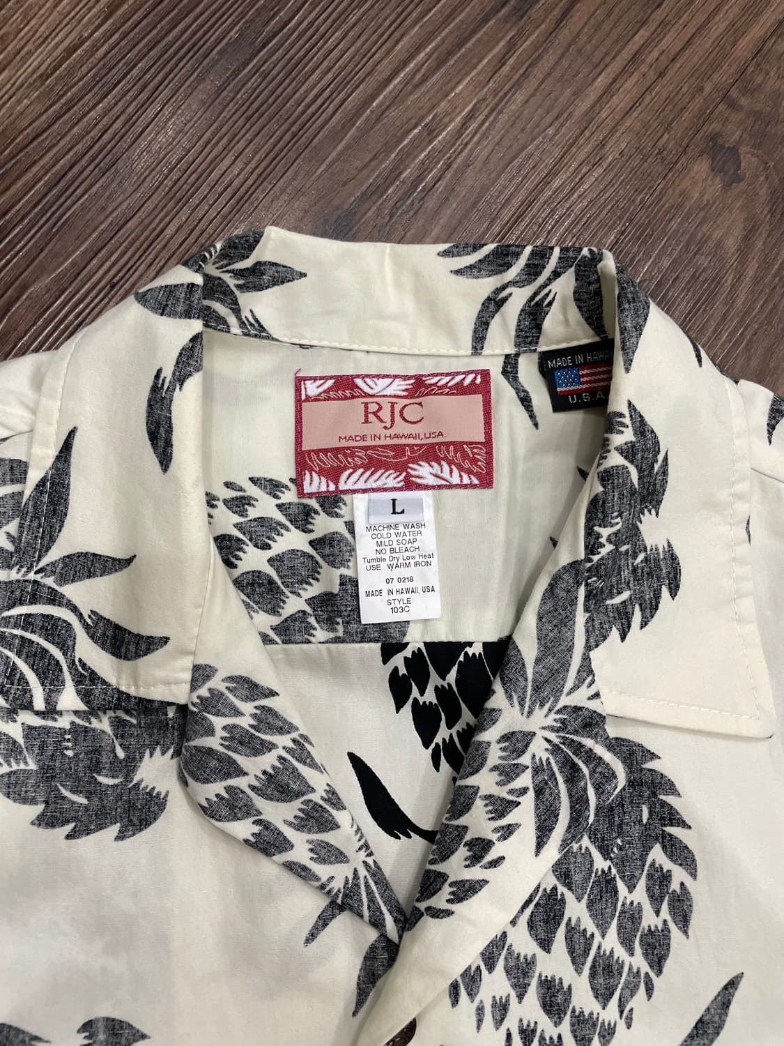 RJC Made In Hawaii 파인애플 패턴 하와이안 셔츠 상품이미지6