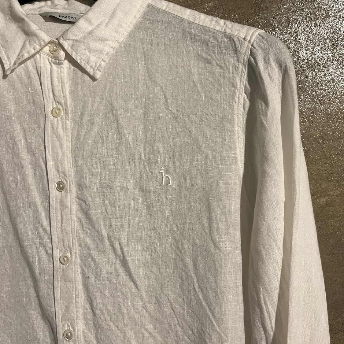 헤지스 린넨 화이트 셔츠 상품이미지2