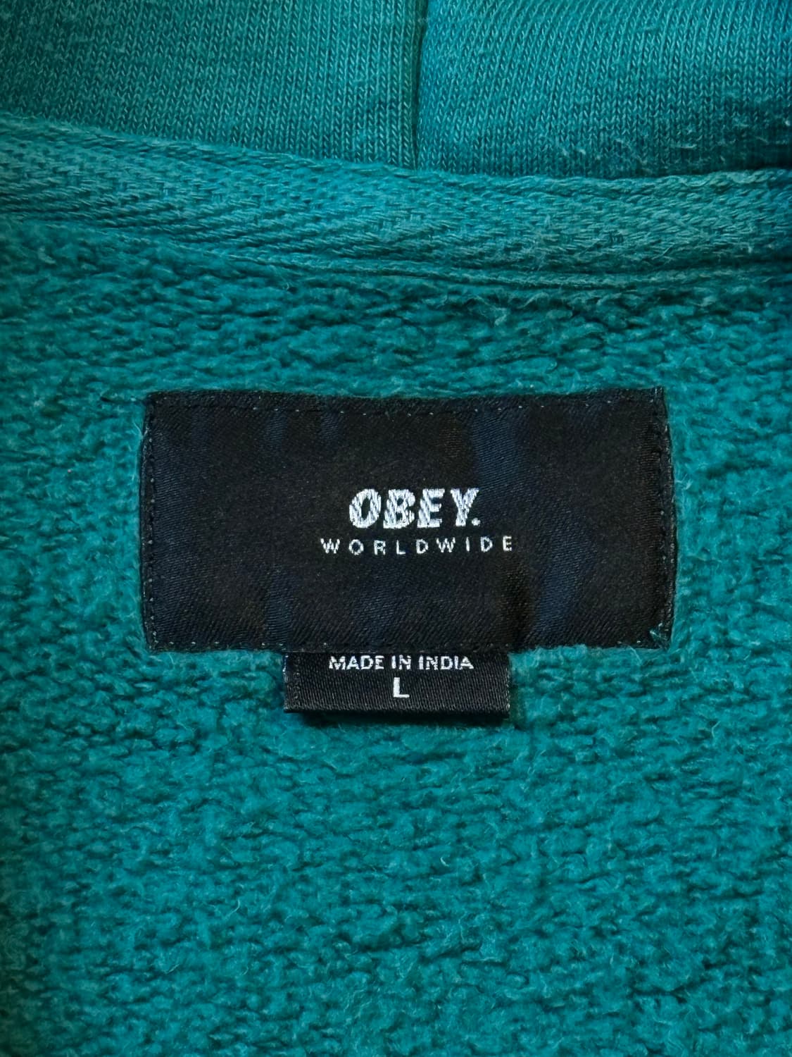 오베이 OBEY 스몰로고 후드티 그린 상품이미지7