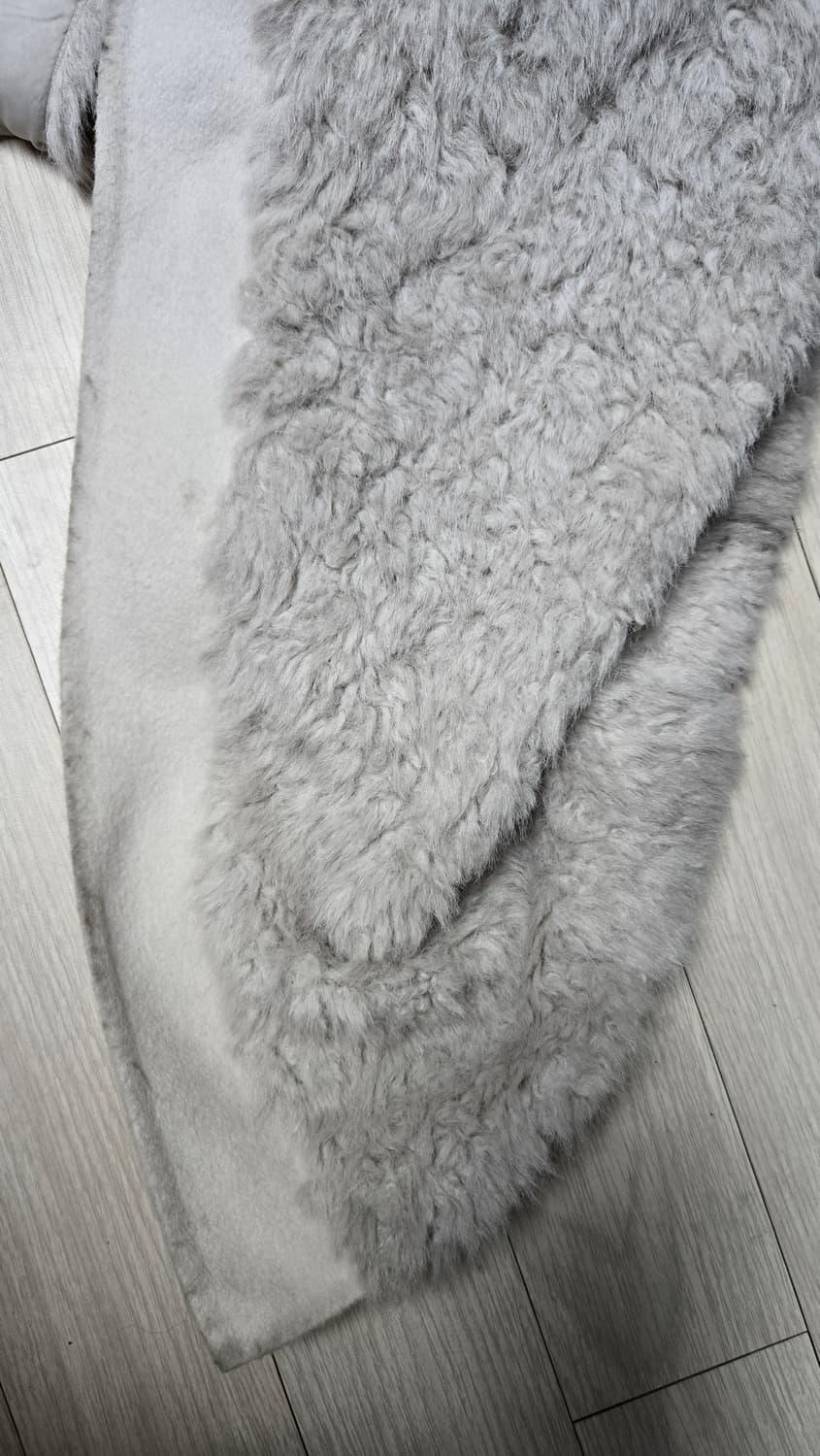 줄로그 라이트그레이 퍼 롱코트 상품이미지8