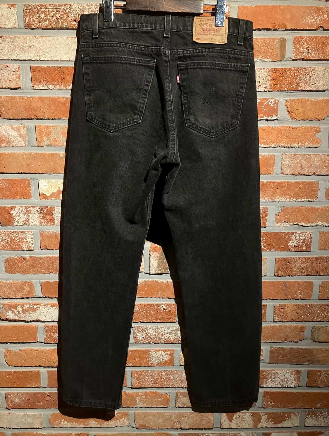 90s USA 빈티지 리바이스 505 블랙 데님 팬츠 상품이미지5