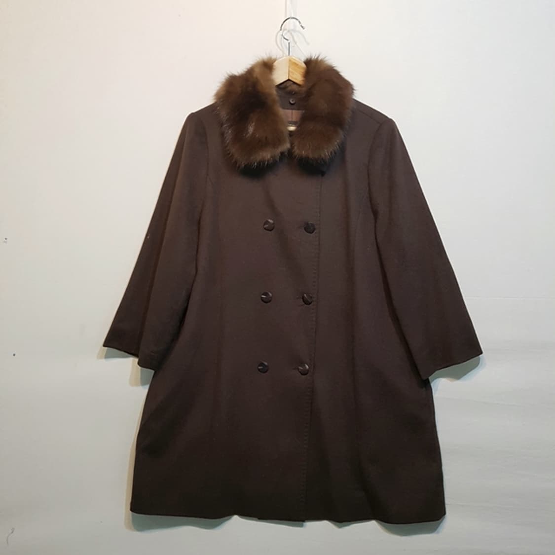 Leilian 캐시미어 100% 코트 브라운 상품이미지1