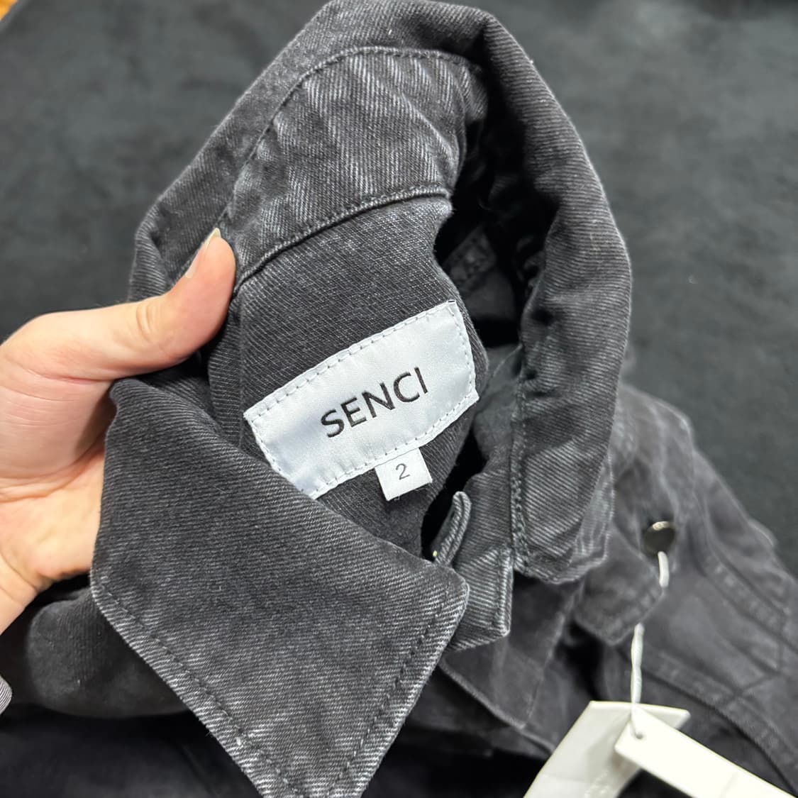 새상품 2 SENCI 센씨 블랙 흑청 데님자켓 상품이미지5