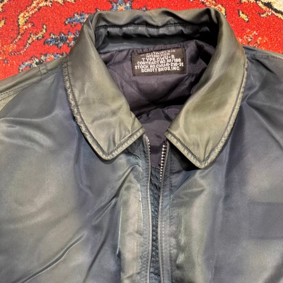 Schott 오리지널 미드나잇 블루 CWU-45P/R 플라이트 자켓 상품이미지4