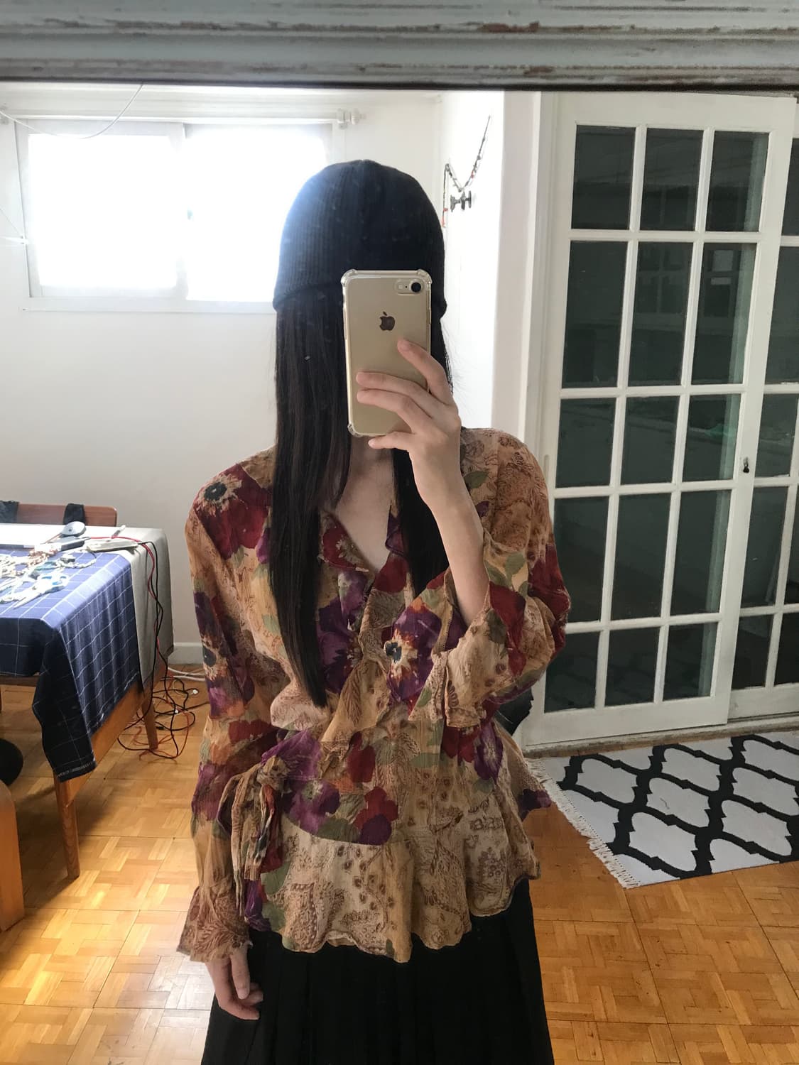 vintage pattern wrap shirts 상품이미지3