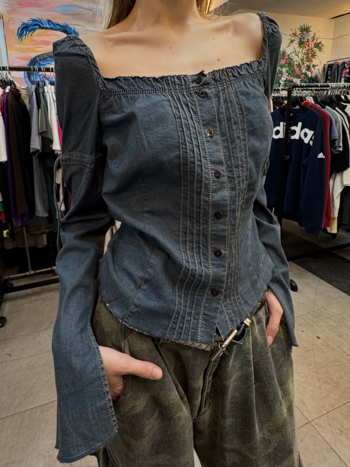 DKNY 데님 셔츠 S 상품이미지1