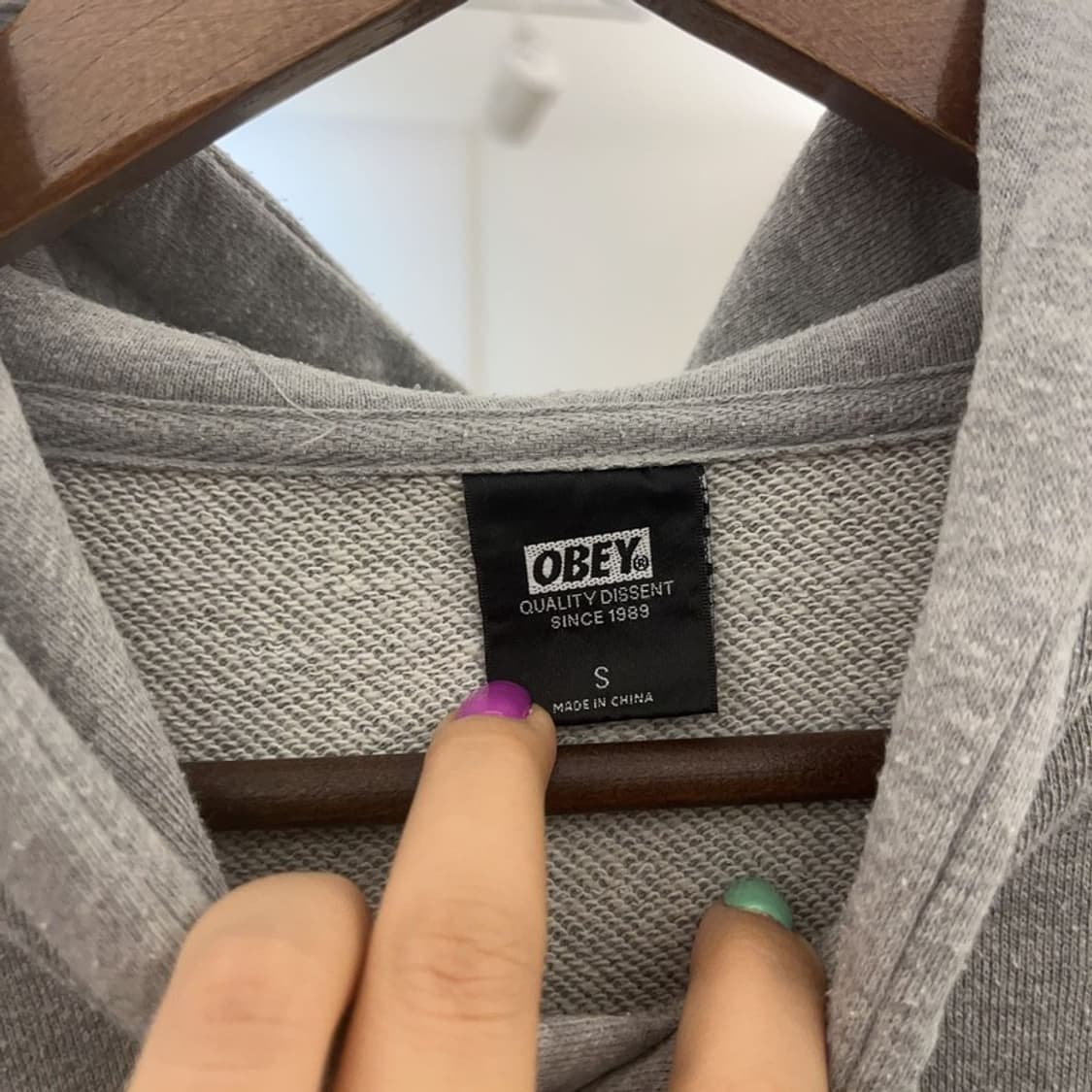 오베이 올드스쿨 드롭아웃 후드티 S C06726 상품이미지5