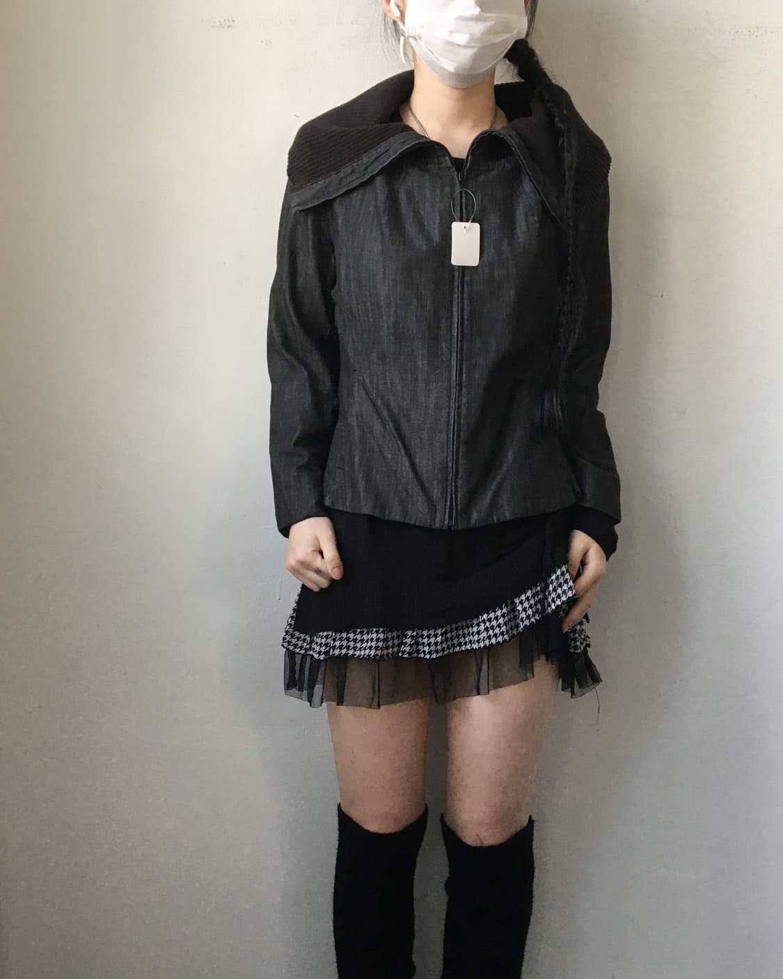 Drape neck point jacket 상품이미지1