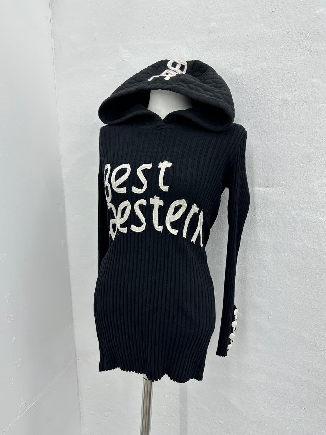 Vintage lettering slim sleeve hood  상품이미지1