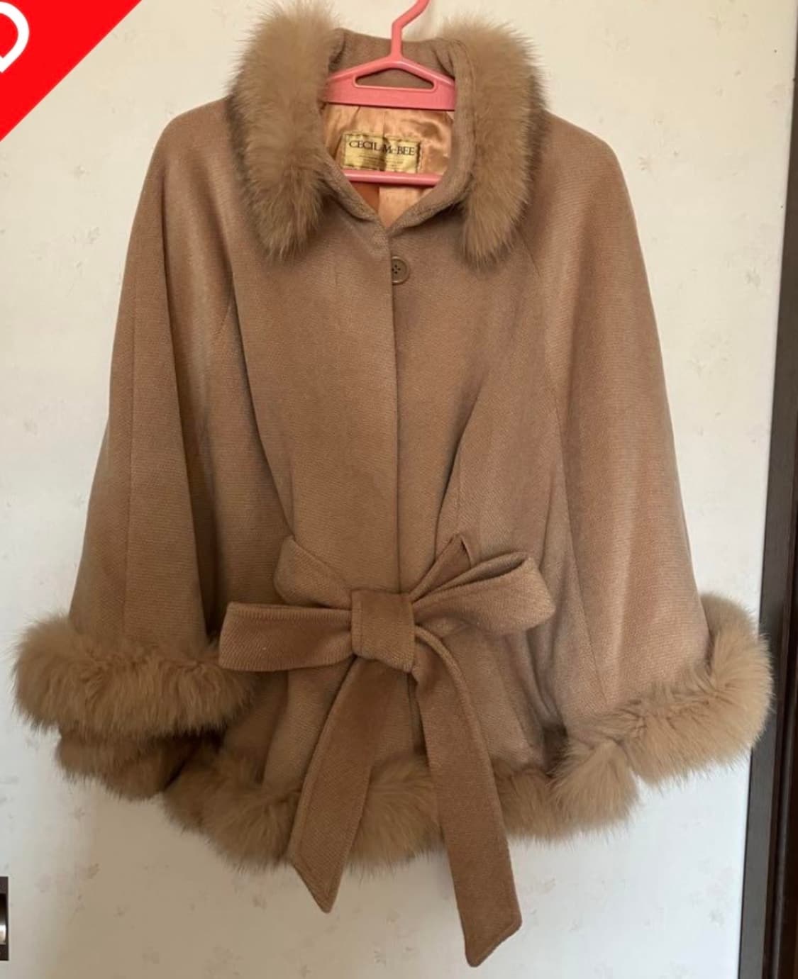 대장템 세실맥비 퍼 케이프 코트 라떼갸루 망토 밤비 오네갸루 갸루 와투케 상품이미지1