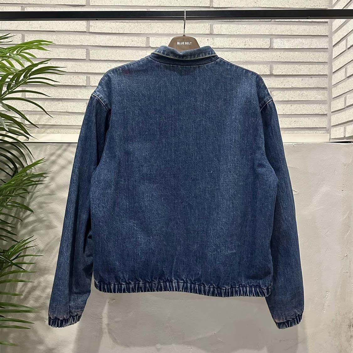 폴로 랄프로렌 데님 블루종 자켓 카라넥 캥거루 포켓 디테일 진청 상품이미지3