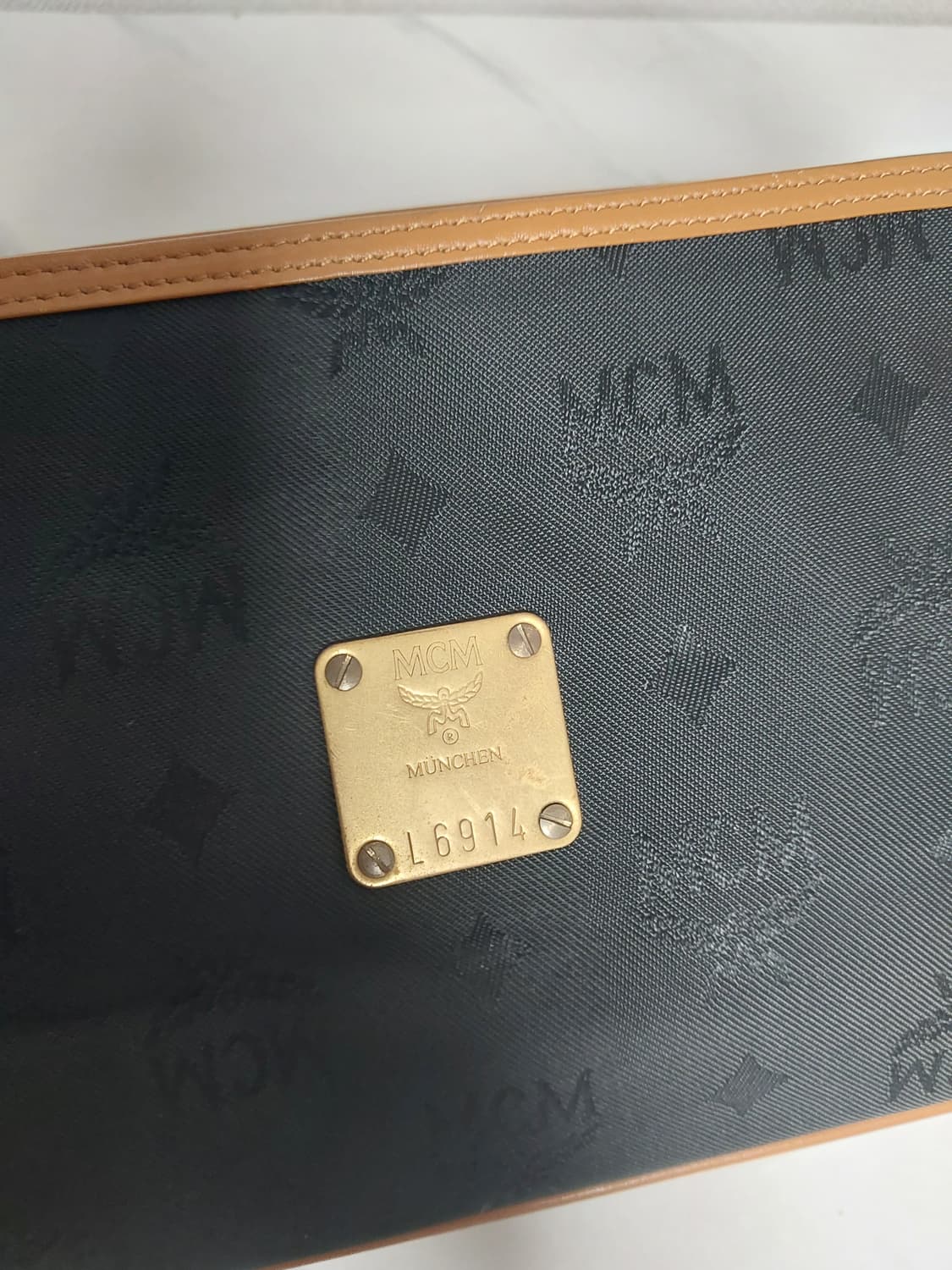 MCM 엠씨엠 데님 바게트백 y2k 상품이미지4