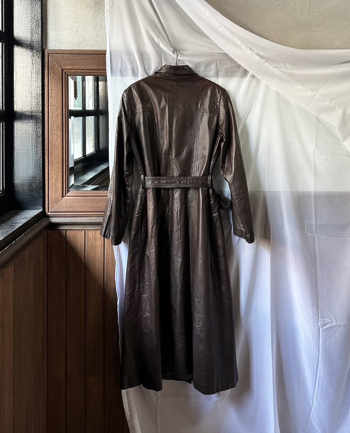 JPV leather brown long coat 상품이미지6