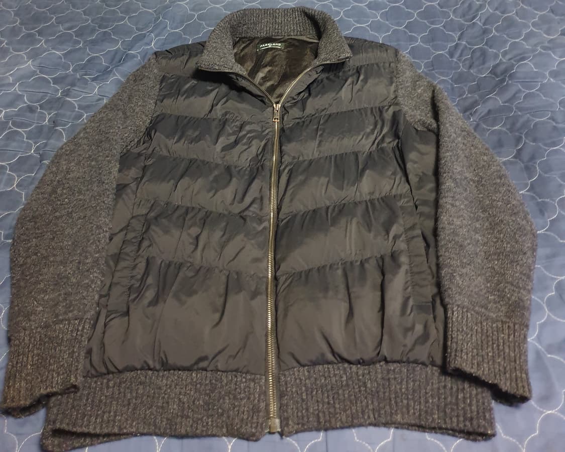 (22s)파크랜드 방풍 니트집업 다크그레이 (105) 상품이미지1