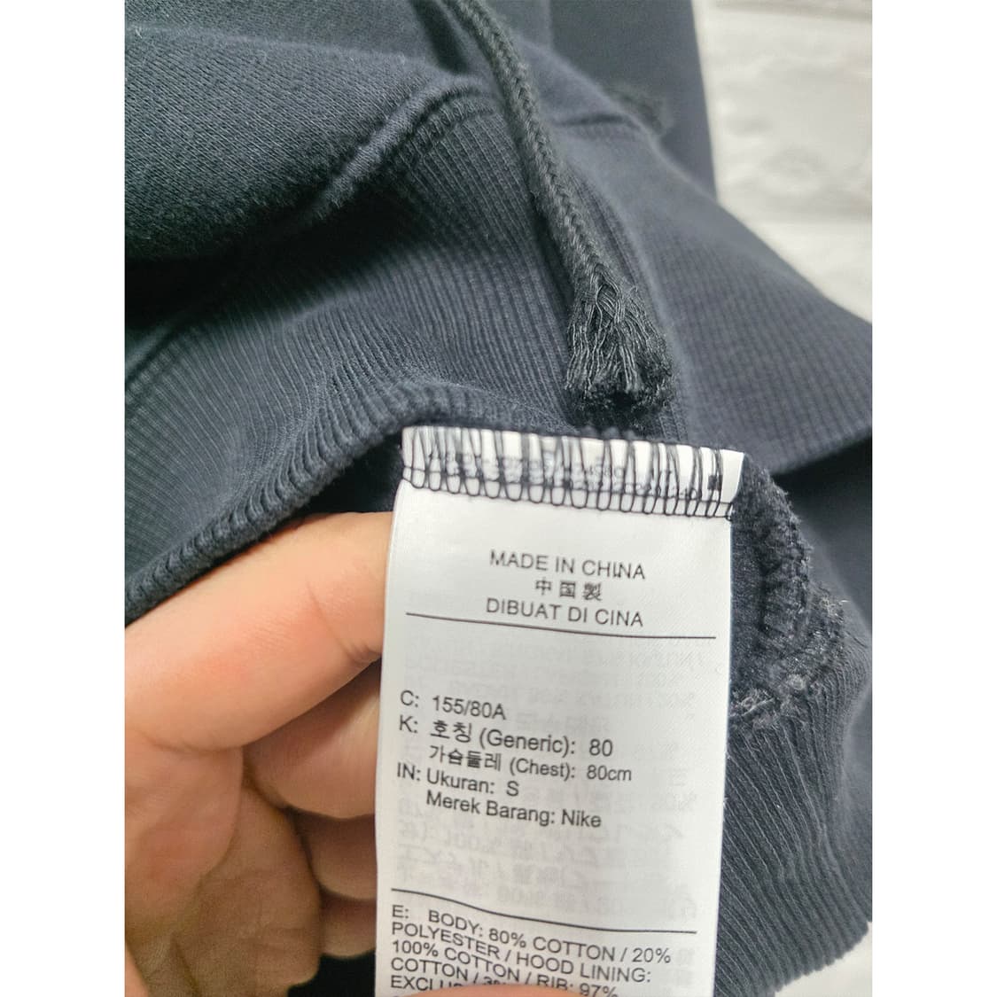 택포// 나이키 블랙 스우시 크롭 후드티 S 상품이미지3