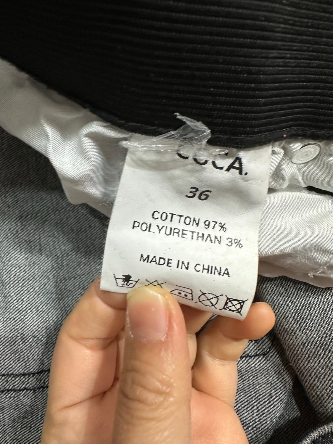 블랙 워싱 데님 팬츠 36 상품이미지4