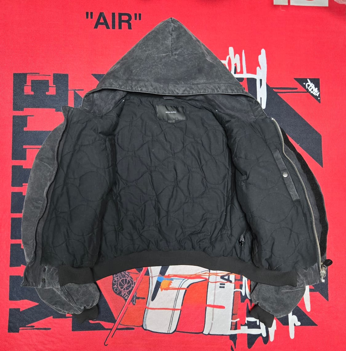 엔타이어 스튜디오 w2 캔버스 봄버 자켓 상품이미지2