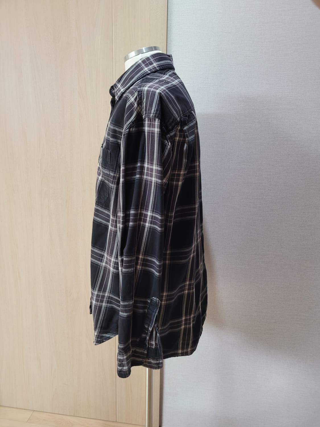 후아유 WHO.A.U 남자 체크 셔츠 XL 브라운 상품이미지4