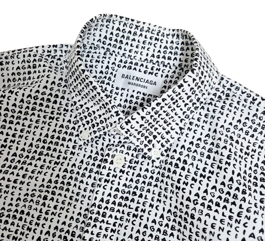 발렌시아가 로고 패턴 셔츠 상품이미지1