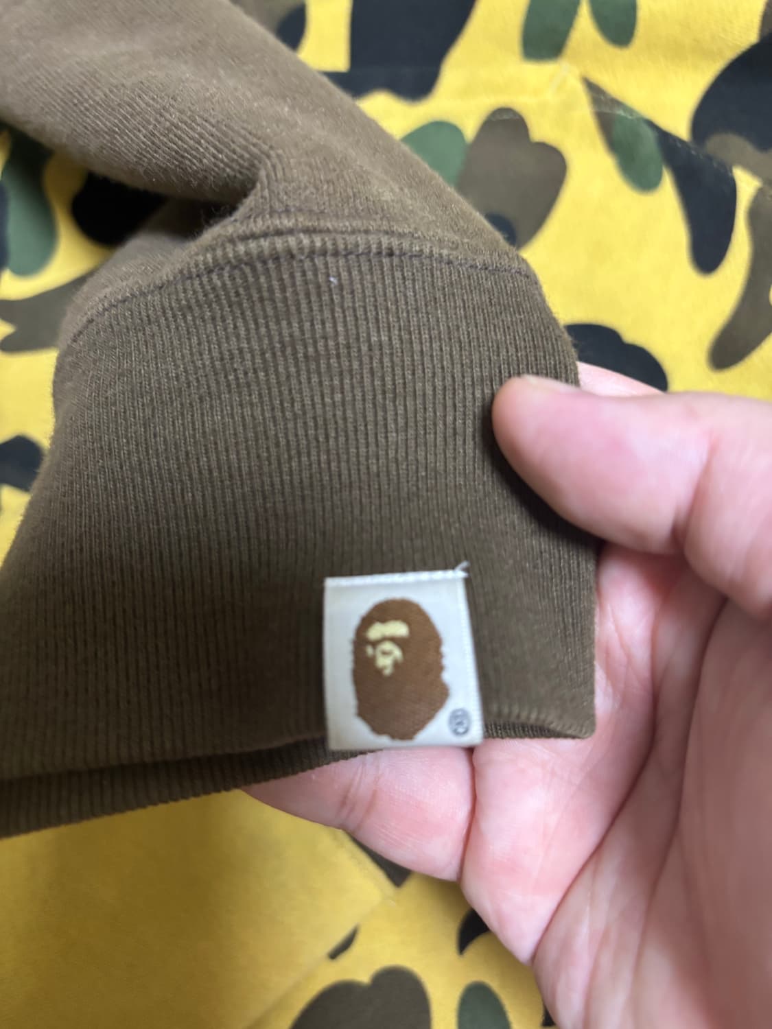 베이프 크레이지 카모 컬리지 후드집업 황계 3XL 상품이미지5