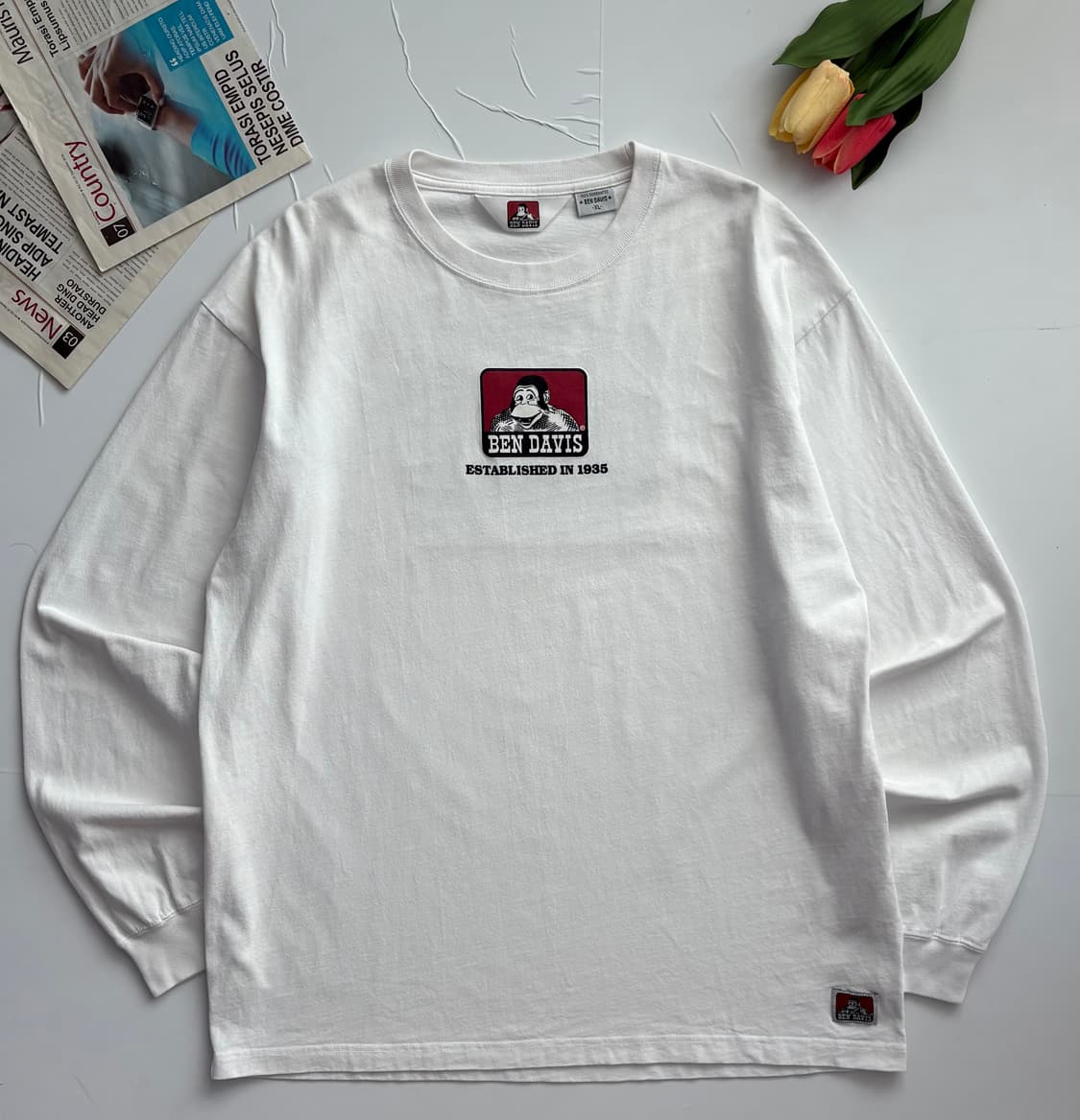 벤데이비스 빅로고 화이트 슬리브 상품이미지2