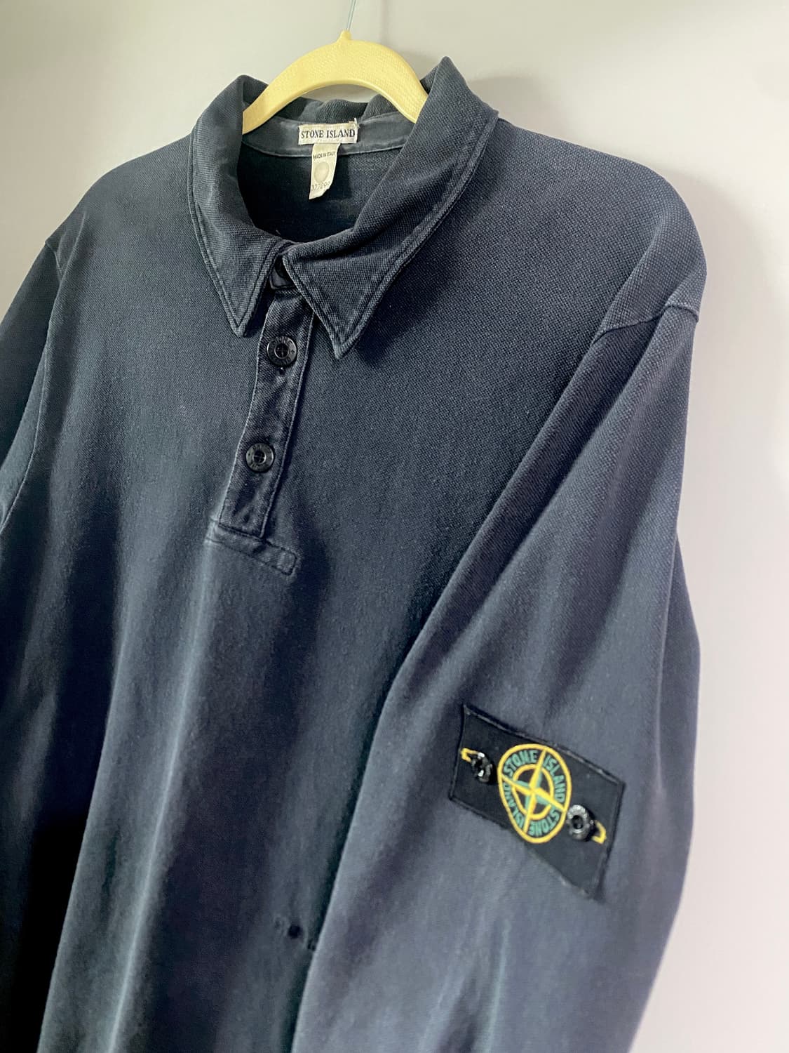  스톤아일랜드 와펜 면 워싱 소재 긴팔 티셔츠 100 (105 가능) 상품이미지1