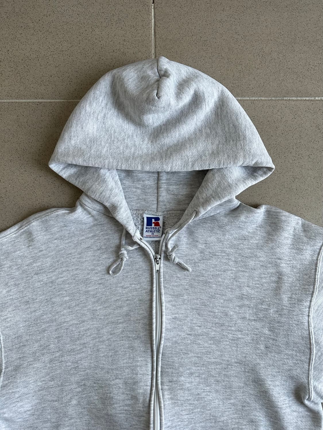 90s 빈티지 러셀 후드집업 그레이 M USA 상품이미지5