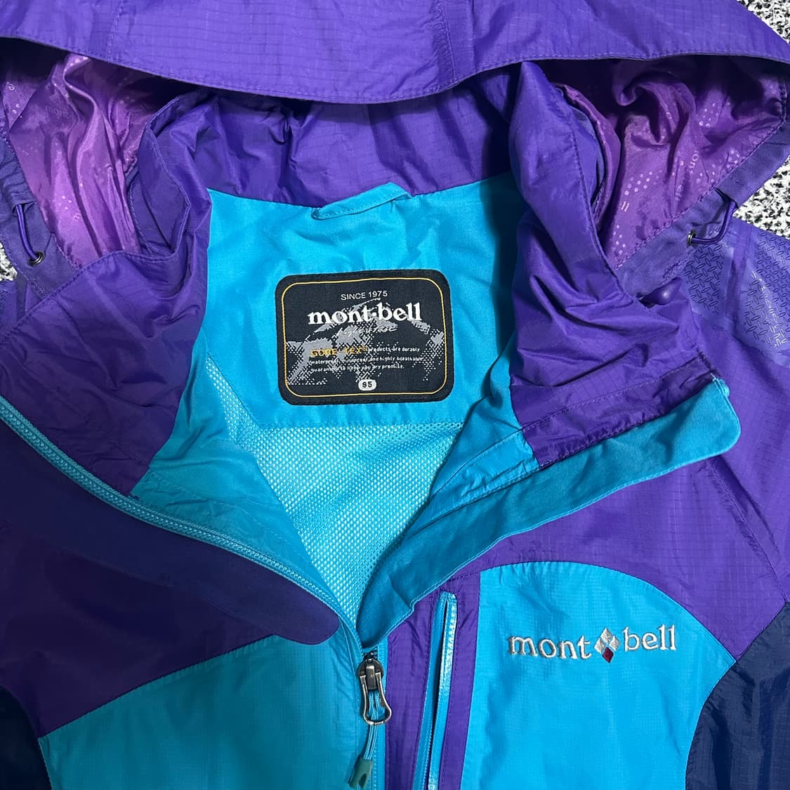 (95) 몽벨 고어텍스 바람막이 자켓 퍼플/블루 상품이미지2